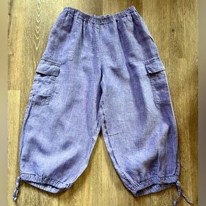 Flax lavender medium cargo pants